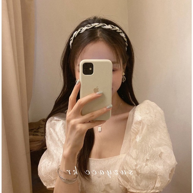 Bando Bandana Korea Wanita Kepang Mutiara Emas / Bando Pesta Hara