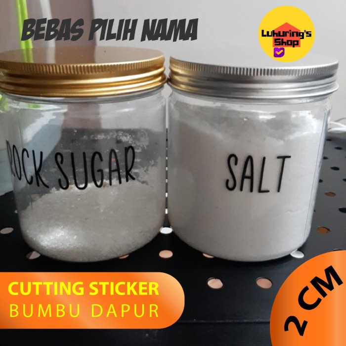 

Sticker Cutting Bumbu dapur Label Toples Botol Jar kosmetik anti air hemat mantap - Ungu, Tinggi 2 CM
