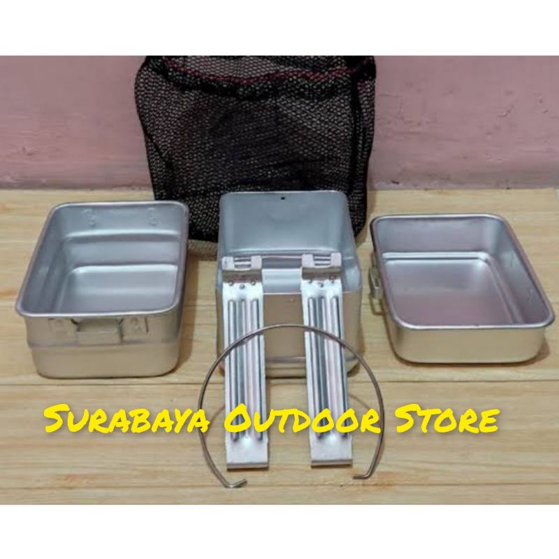 Nesting TNI Persegi /misting /cooking set / Alat masak camping/ cokingset DS 200/300/301/308