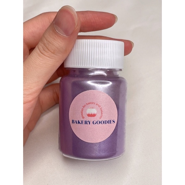 

Luster lustre dust ungu (soft) purple bubuk pewarna ungu muda metalik glitter edible 15 gram
