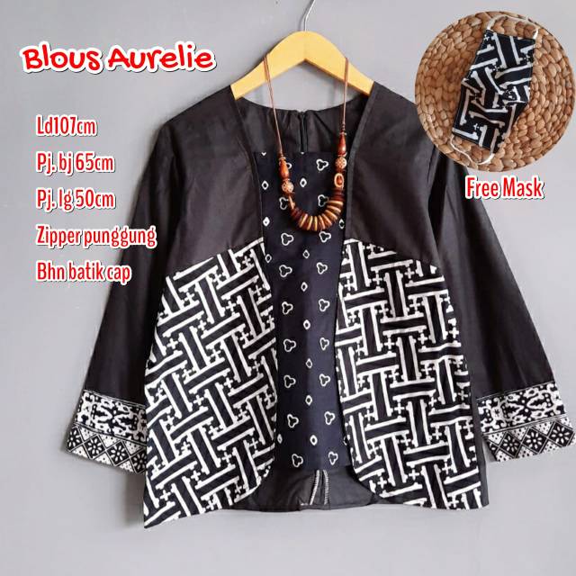 Blous auerellie batik modern