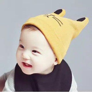 Topi kupluk rajut bayi telinga doggy telinga kucing / TOPI KUPLUK