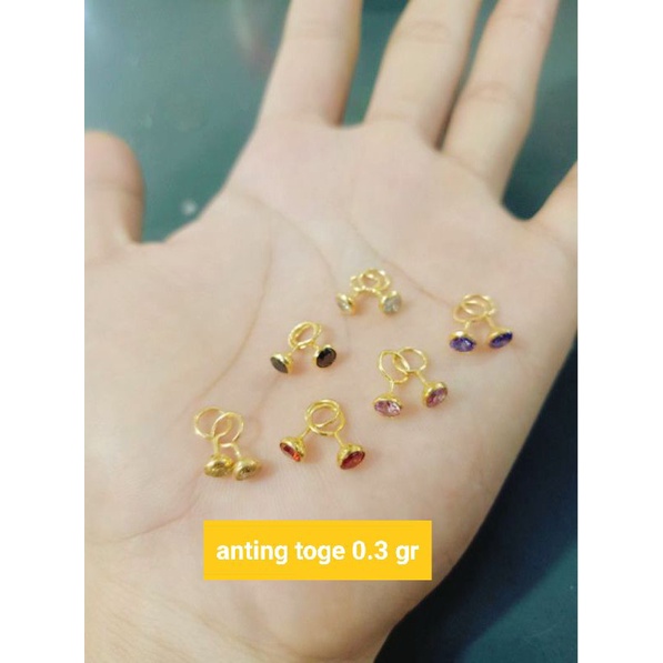 ANTING TOGE MATA WARNA BERAT 0.3 GR