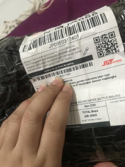 Botol Minum Beling Water Bottle Sarung Polos 400ml 1395mlh400