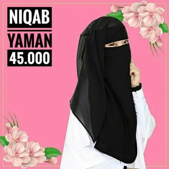 Niqab yaman pendek/2 layer pendek/Yaman Mesir /Cadar sifon silky
