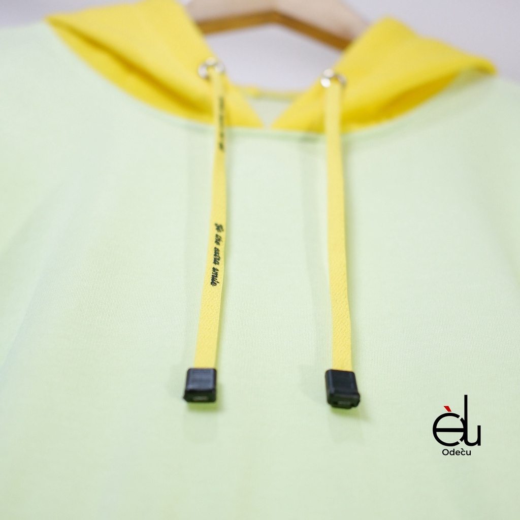 ODECU HOODIE MIX GREEN SWEATER OVERSIZE WANITA PRIA