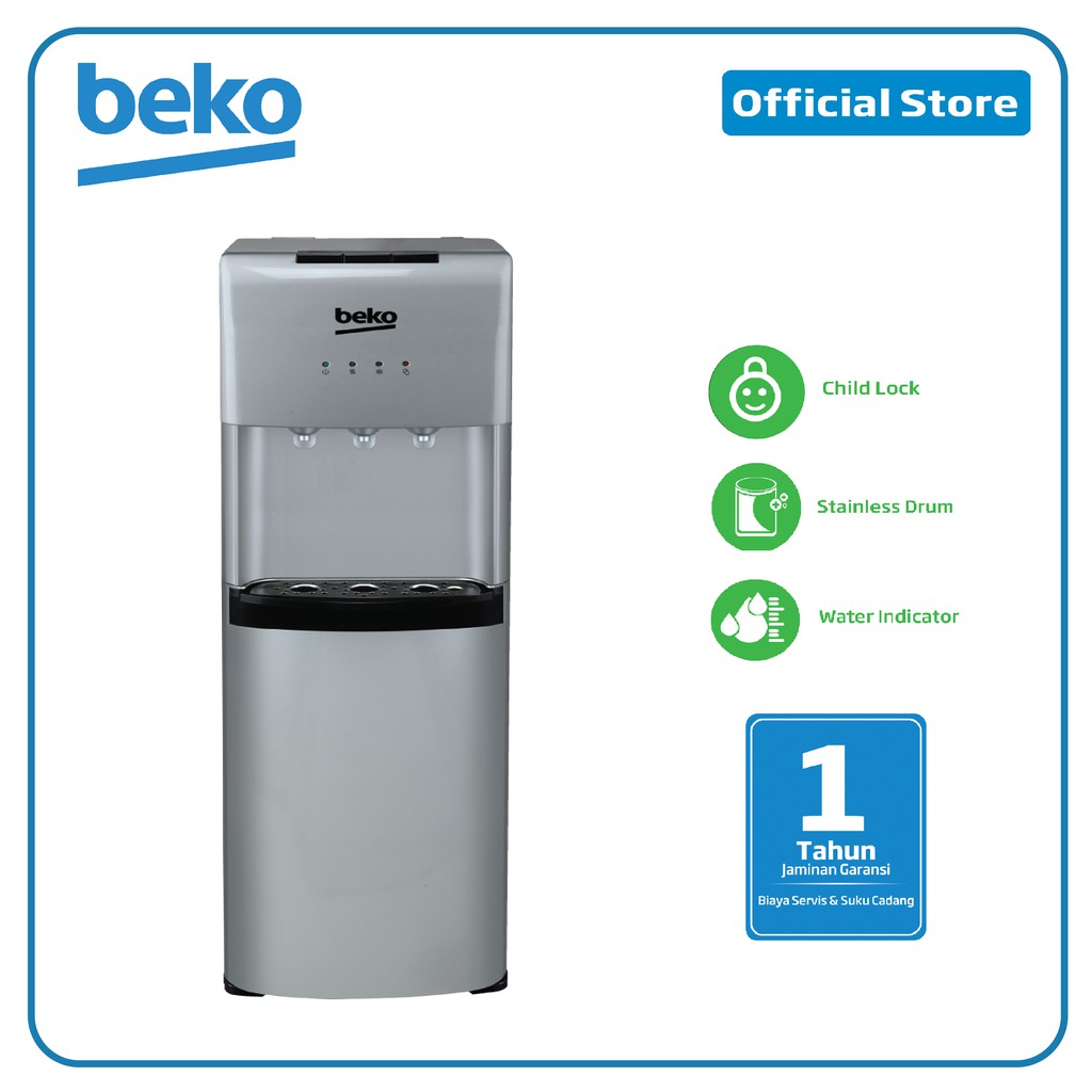 Beko Water Dispenser Hidden Compartment BSS 4600 TT Silver Shopee