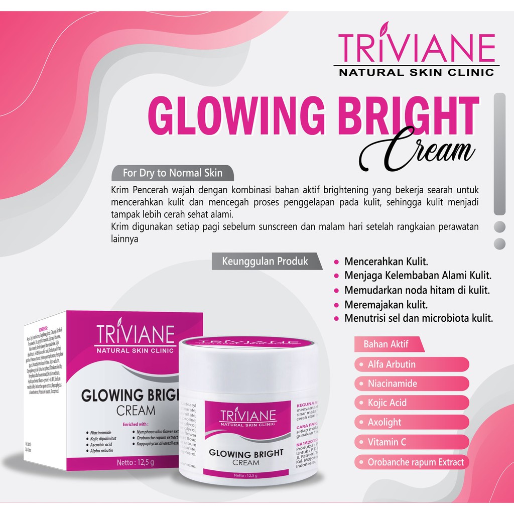 Paket Triviane LUXURY GLOW Whitening Expert Original / Paket Pencerah Super Lengkap isi 6 BPOM AMAN