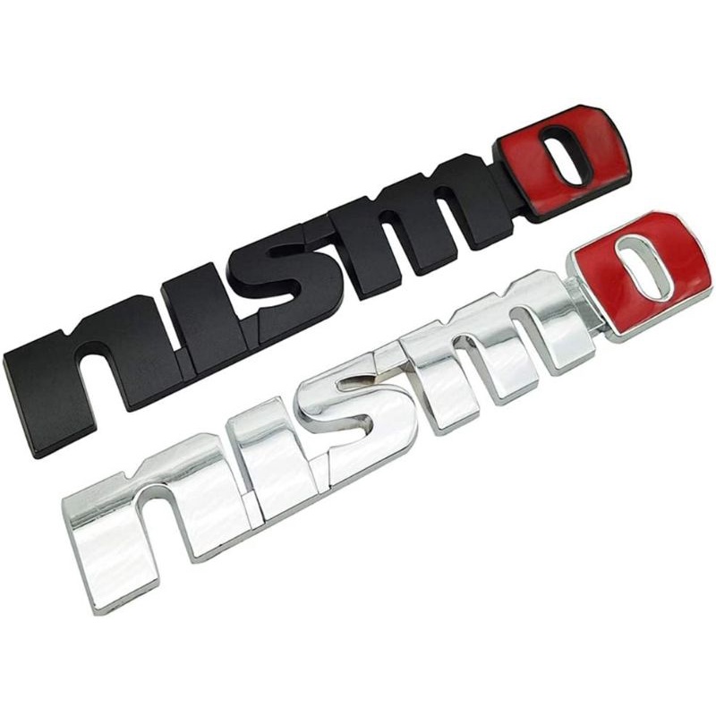 Logo Emblem Nismo 3D Mobil Nissan Bahan Logam Hitam Livina Juke Xtrail March Tulisan Timbul