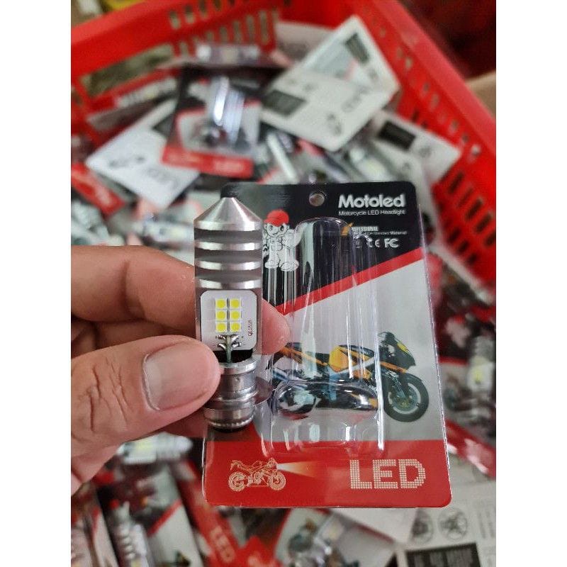 LAMPU MOTOR LED PUTIH H6 2 SISI 12 MATA TITIK AC DC HIGH LOW LAMPU JAUH DEKAT UNIVERSAL HONDA YAMAHA SUZUKI NMAX PCX VARIO BEAT SCOOPY AEROX VIXION 125 150 DLL va NN-2