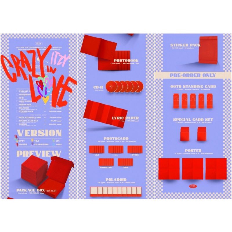 [ OPEN PO ] ITZY - Crazy In Love ( 1st Album )