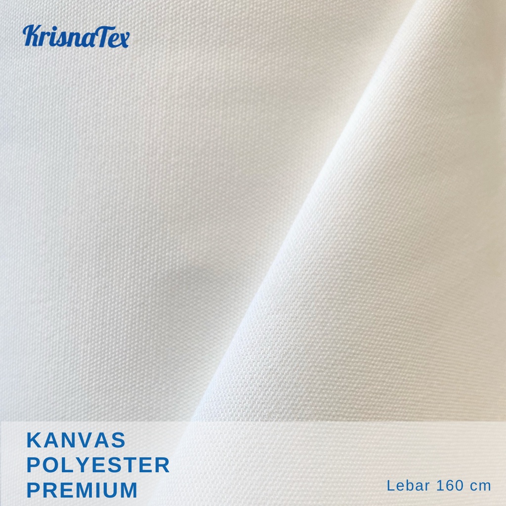 Kain Kanvas Polyester PREMIUM Lebar 160 cm Meteran - Bahan Canvas Print Sublim Tebal