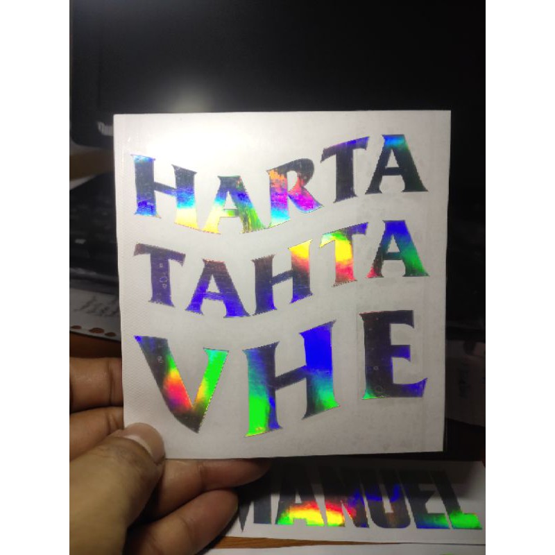 

STIKER CUTTING HOLOGRAM HARTA TAHTA NAMA CUSTOM