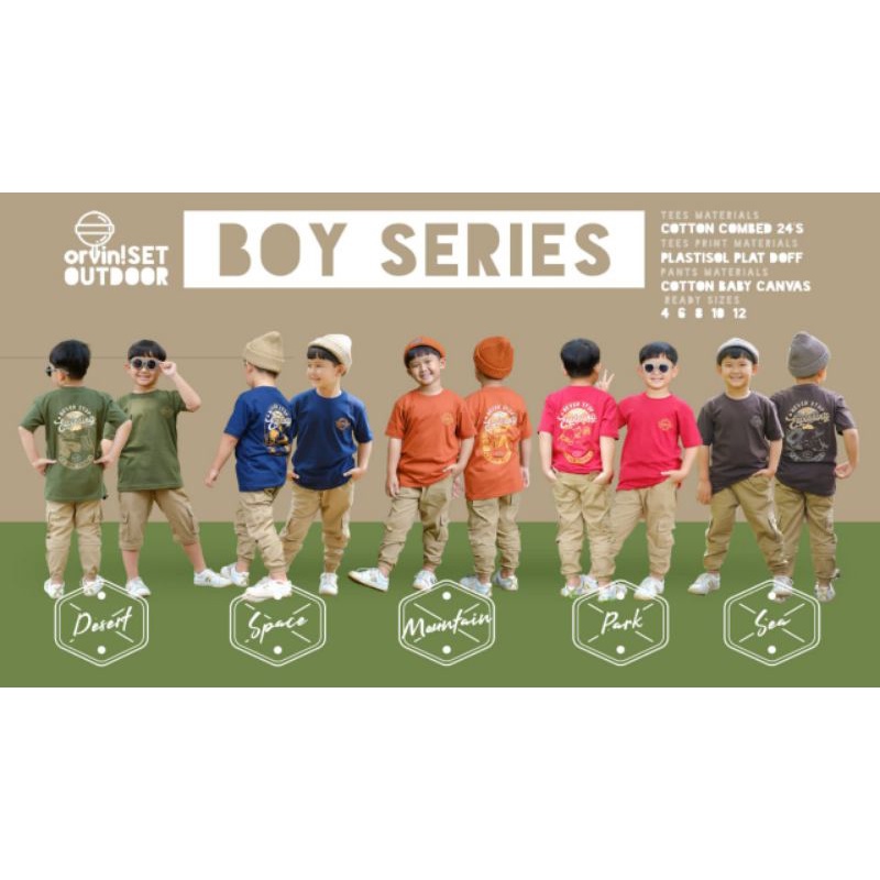 Afsheenastore Set Outdoor T shirt Jogger Pants Orvin Set 4-12T