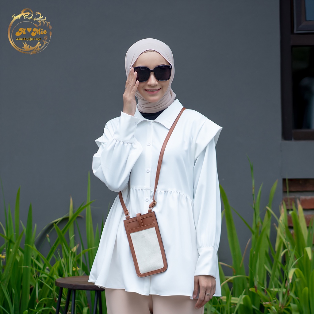 Jual Kiomi Top 2 Shirt Amie Atasan Muslim Fashion Wanita Muslimah