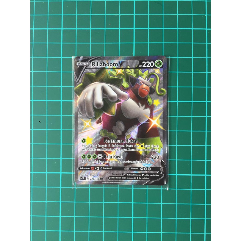 Rillaboom V Shiny SSR Kartu Pokemon TCG Indonesia