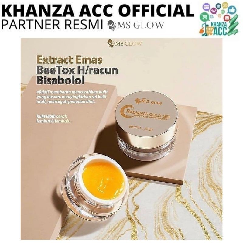 KHANZAACC MS GLOW Iluminating Radiance Gold Gel Bright And Smooth Booster Original