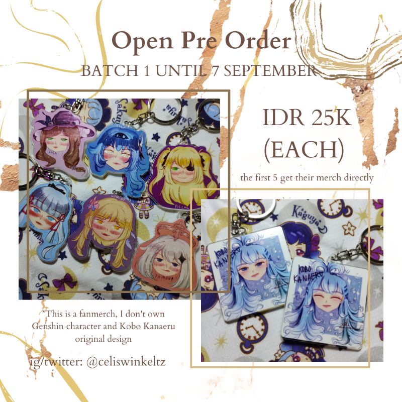 [FANMERCH] GENSHIN & KOBO KANAERU KEYCHAIN