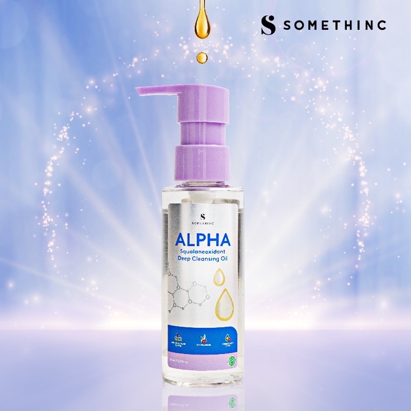 SOMETHINC Alpha Squalaneoxidant Deep Cleansing Oil Indonesia / Facial Wash Essence Mist Toner Serum Ampoule Eye Cream Creme Eye Gel Sunscreen Sleeping Mask Masker Moisturizer Body Scrub Lotion / Cushion Mascara Lipstick Lip Tint Balm Gloss Sugar Wax Paket