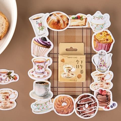 Label Stickers - Afternoon Tea (45pcs)