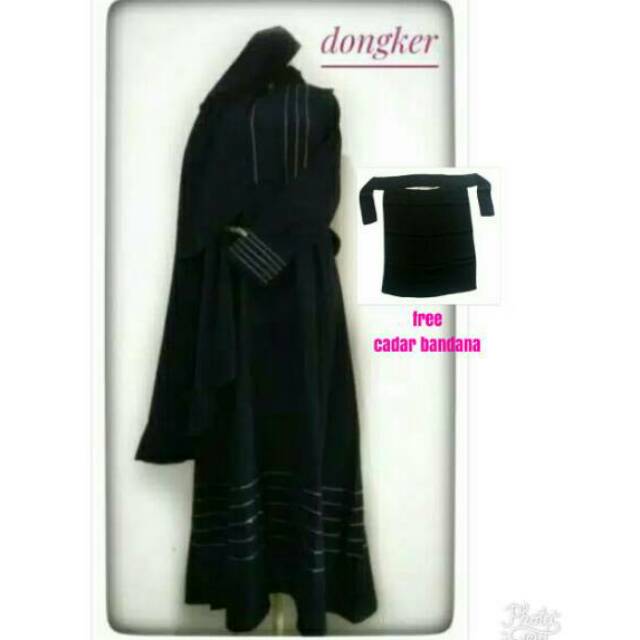 Gamis Akhwat Benang Timbul Wolfis GradeA  Set Khimar