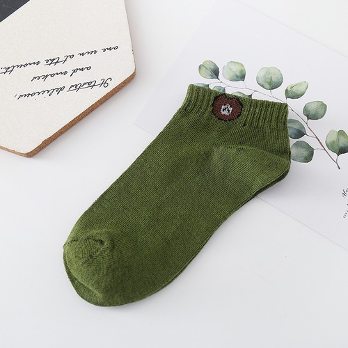 Kaos Kaki Semata kaki motif beruang-Hijau