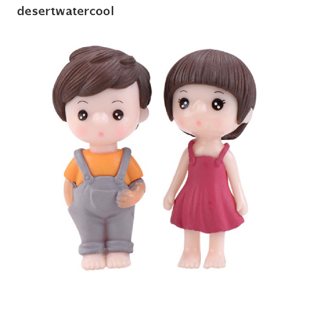 Deid 1 Pasang Miniatur Pasangan Kekasih Untuk Dekorasi Taman / Rumah Boneka DIY