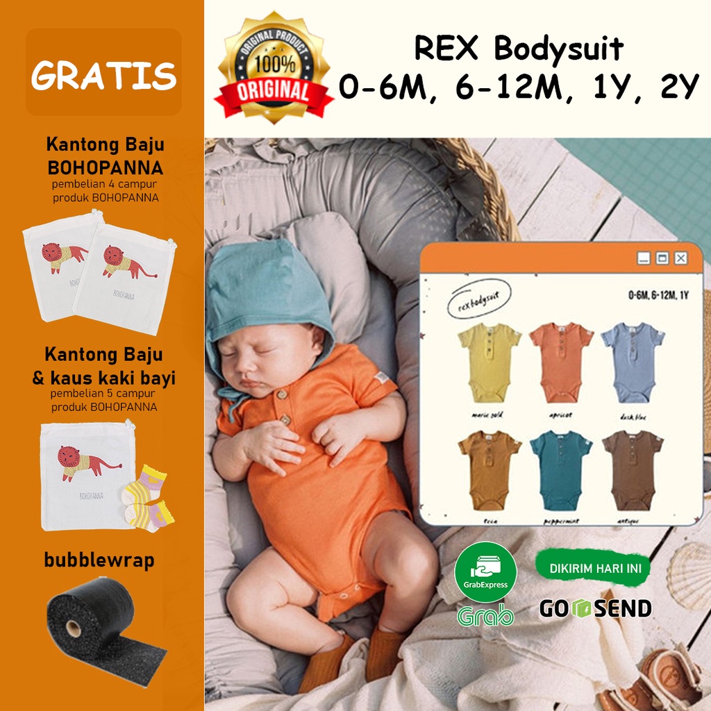 Bohopanna Bohobaby  - Rex bodysuit / Bodysuit Bayi / Anak