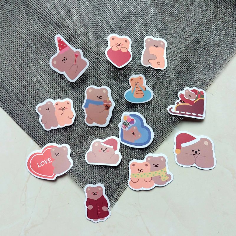 

[SATUAN] Sticker Cute Aesthetic TEDDY BEAR RANDOM SATUAN Lucu Murah