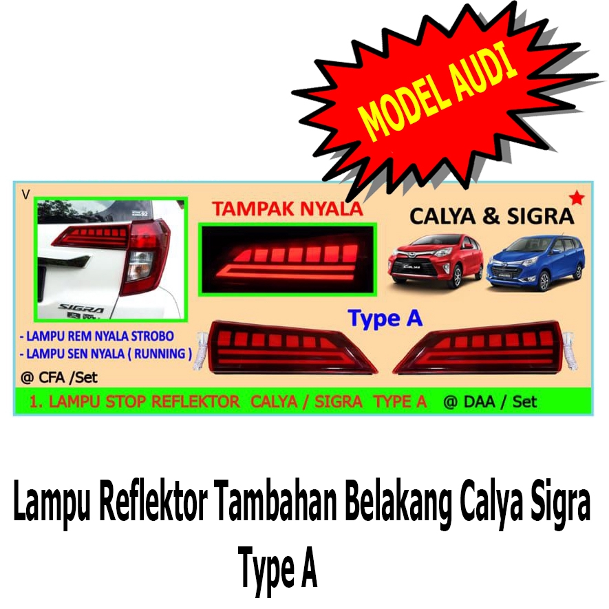 Lampu Reflektor Tambahan Belakang Calya Sigra Type A