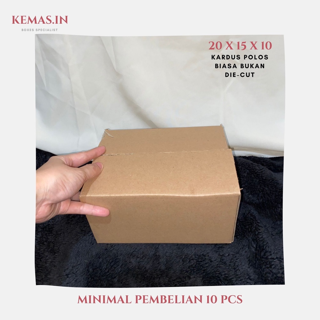 Kardus Packing 20x15x10 - Karton Box Dus Packaging Makanan Kopi Snack Polos Murah Baru