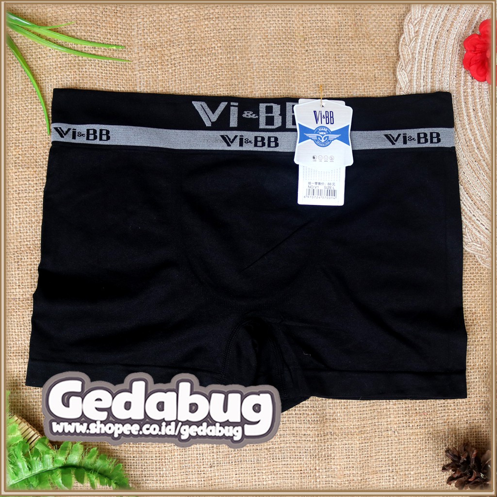 3 Pcs - CD Boxer Pria VI &amp; BB | Celana dalam Pria Supersoft | Keren &amp; Sporty | Gedabug