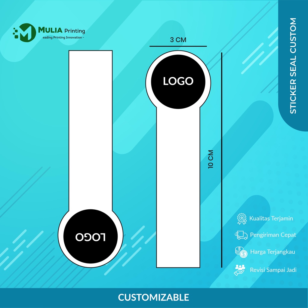 

Label Sticker Seal Penutup Botol / Stiker Segel Serbaguna / Tutup Topless CUSTOM - MULIA PRINTING