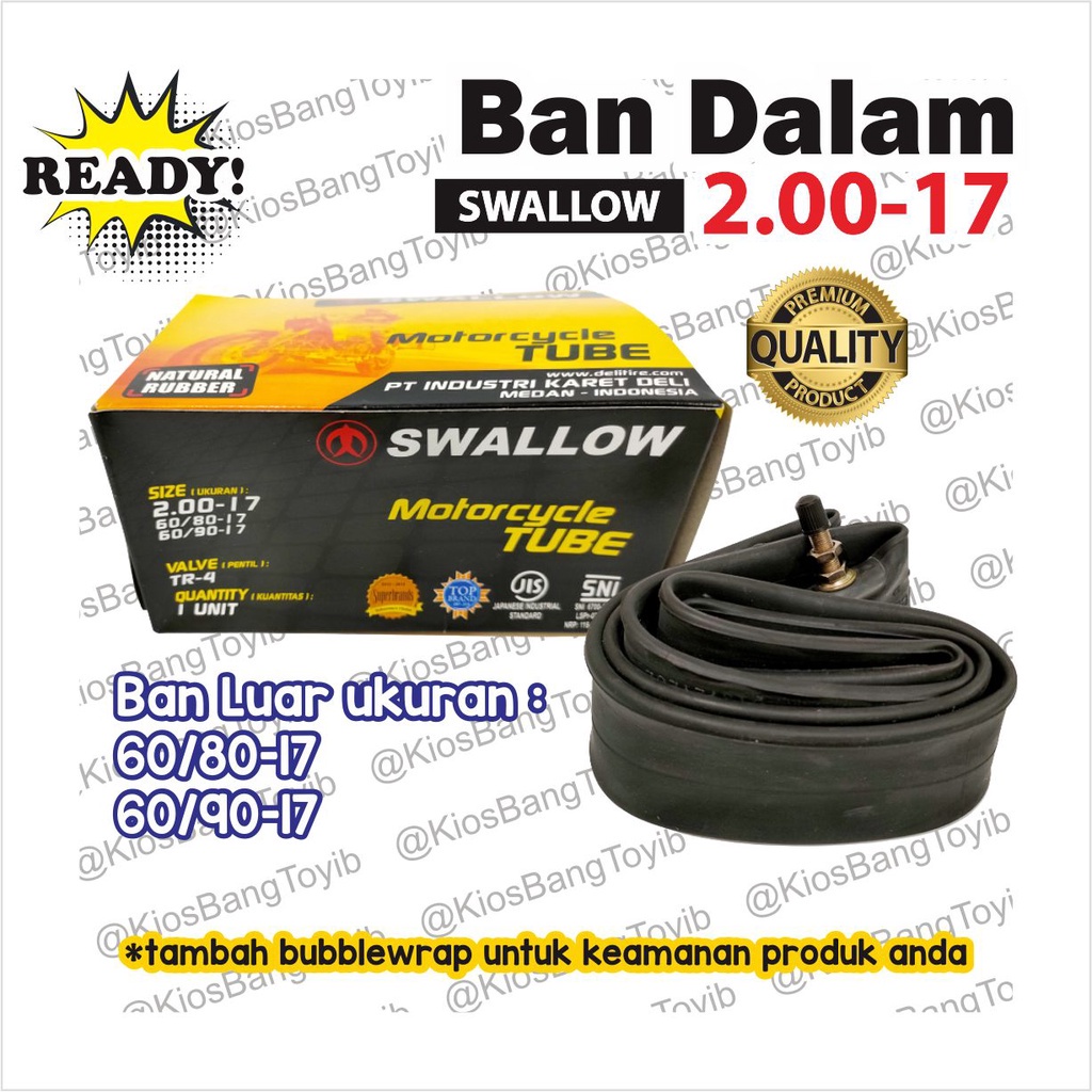 Ban Dalam Swallow Bebek Matic Ring 14 Ring 16 Ring 17