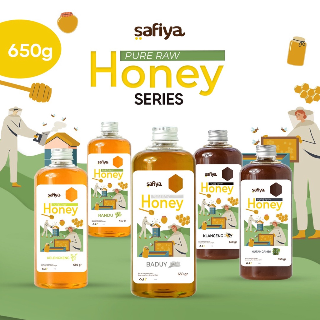 Madu Murni 650 gr Series Raw Honey Madu Asli Authentic Safiya Food