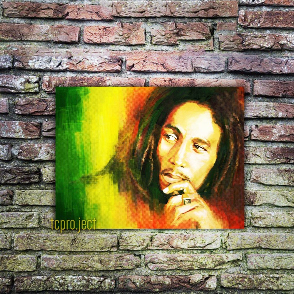 BOB MARLEY REGGAE POSTER - DEKORASI POSTER KAYU HIASAN DINDING 04