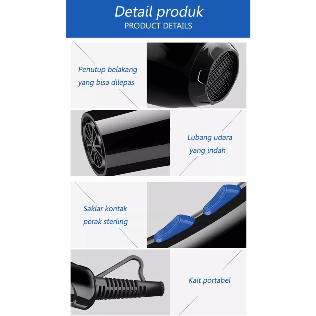 Hair dryer salon 3860 / -4th gear: strong wind / small wind / hot / cold