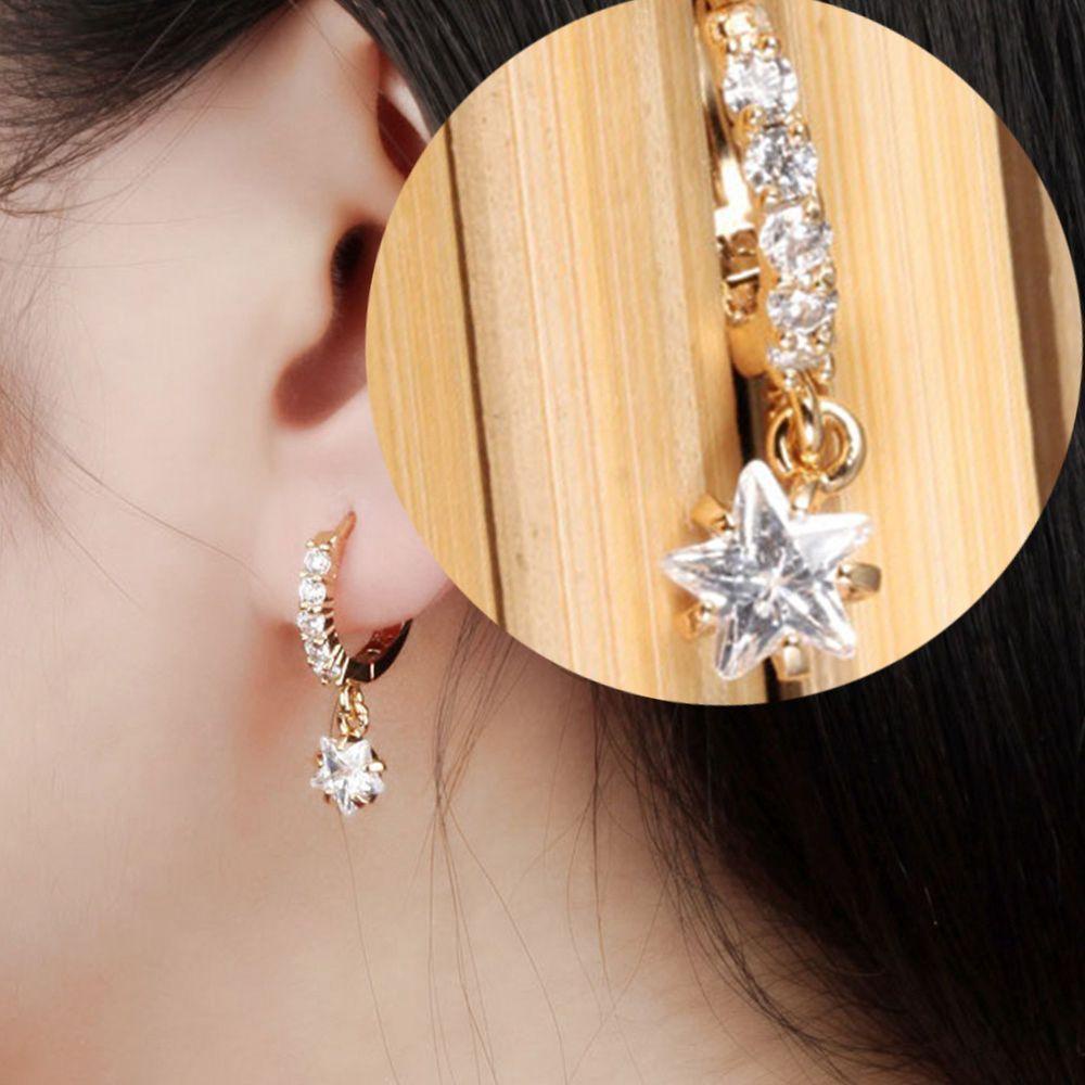 Needway Drop Earrings Juli 4th Menjuntai Hadiah Perhiasan Elegan Cubic Perhiasan Aksesoris