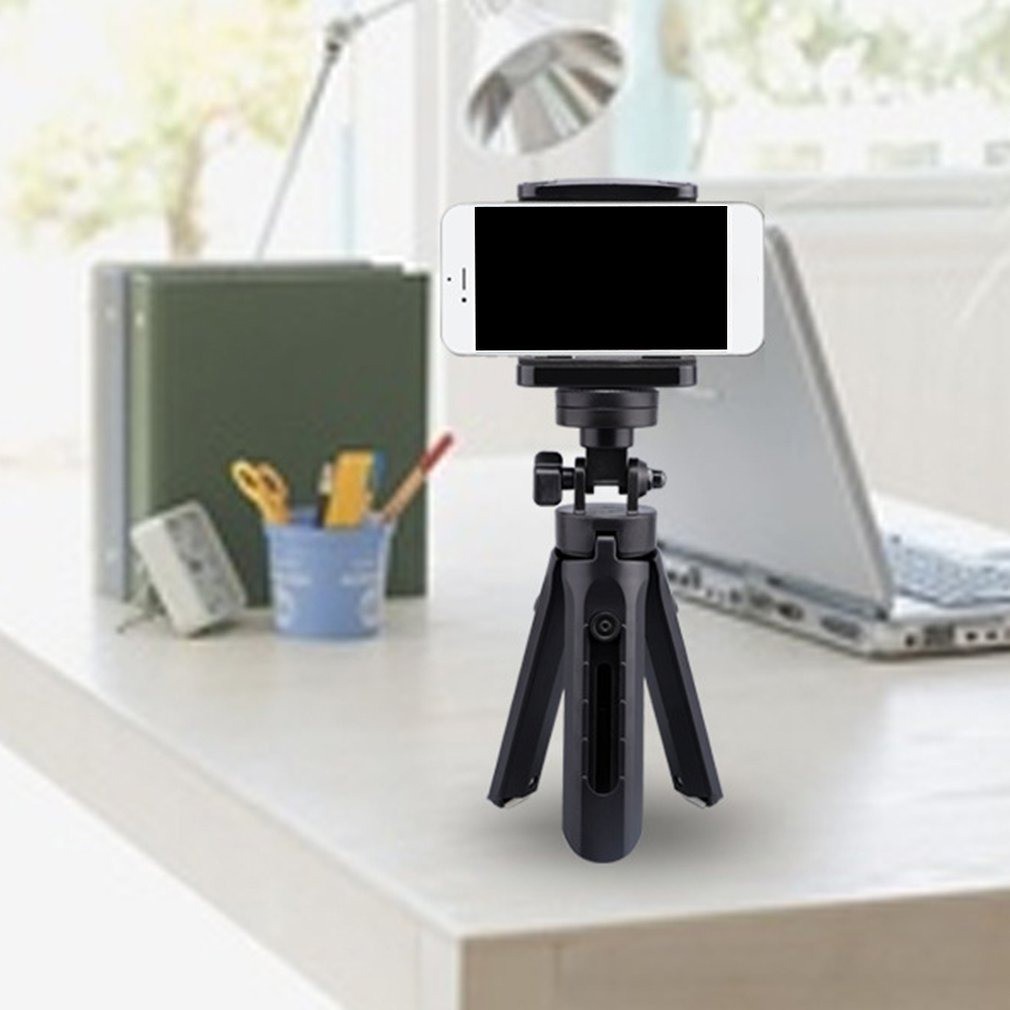 Tripod Mini Smartphone Holder Clamp Vlog Zoom Meeting - ACEHE - Black