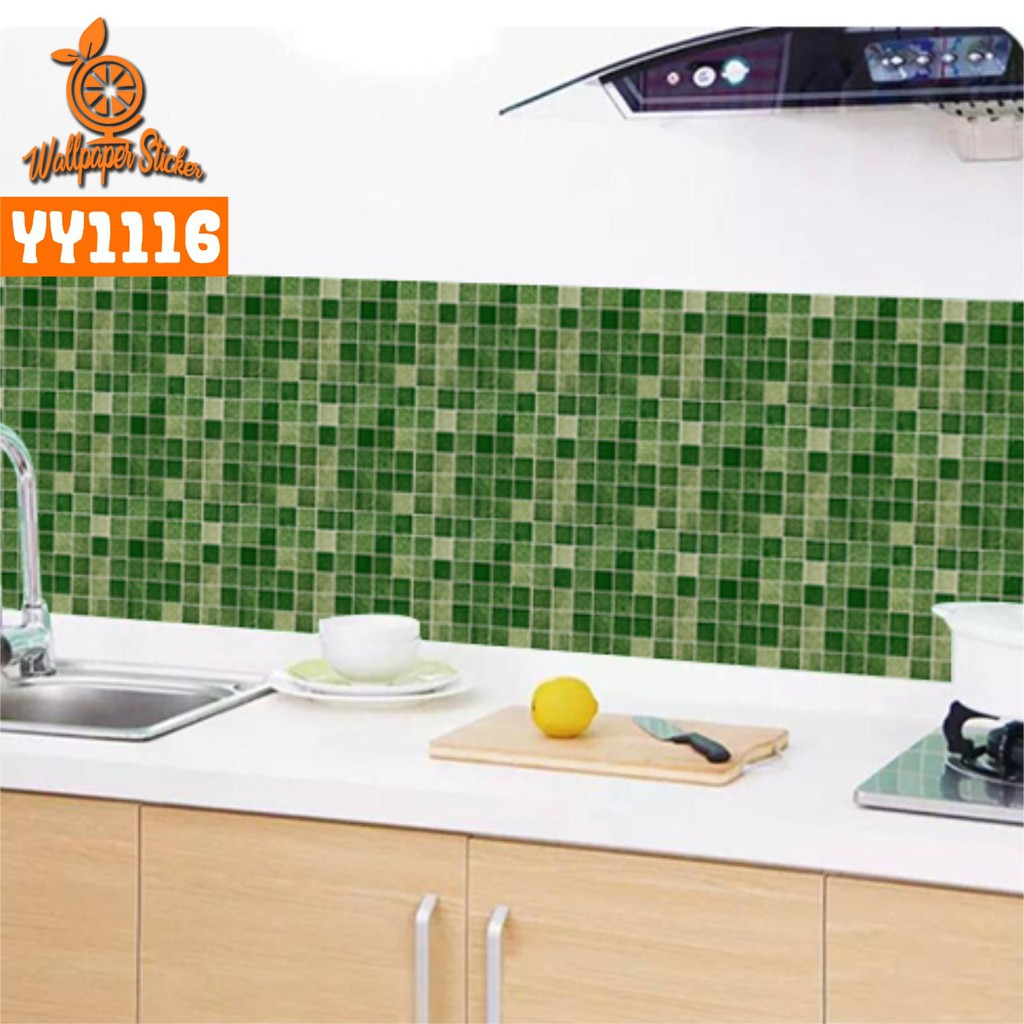 Wallpaper Sticker Dapur &amp; Kamar Mandi Wallpaper Dinding Anti Air Minyak Dan Api 45 Cm X 5 M