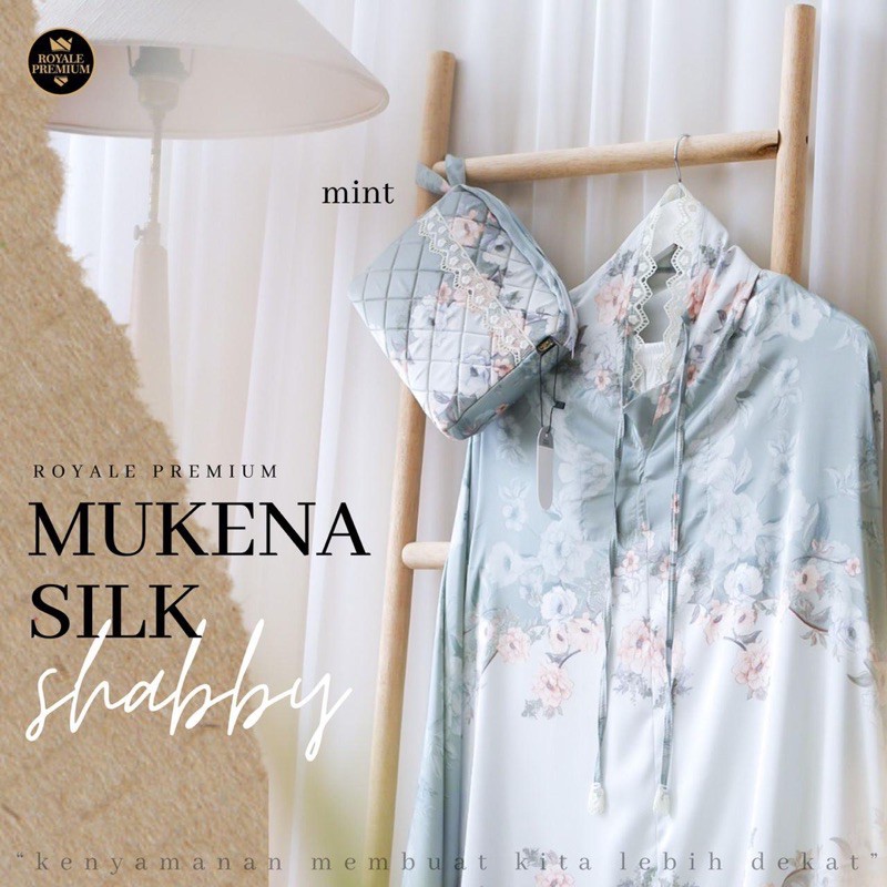 Mukena Silk Shabby Royale Premium - Mint