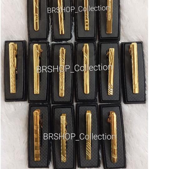 Jepit dasi import silver putih gold emas / penjepit dasi silver putih gold emas