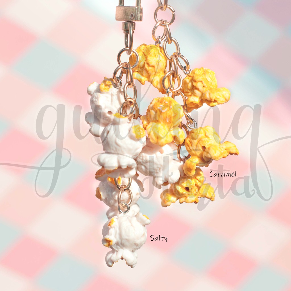 Gantungan Kunci Popcorn 3D Lucu Gantungan Tas Keychain GH 302274