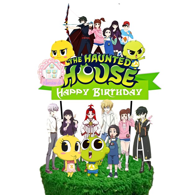 Shinbi's haunted house cake topper