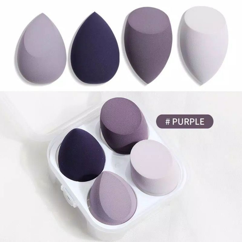 4PCS !!Beauty Sponge Blender Free Box / Make Up Sponge / Spons Blender / BB Cream Makeup Puffs