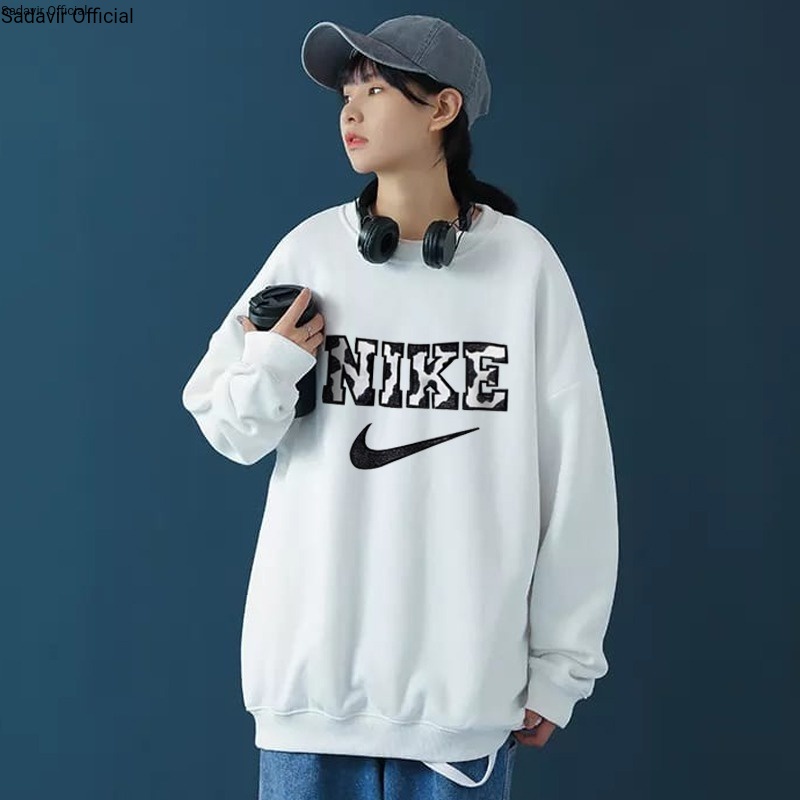 DALMATION COW NIKE ️ BORDIR SWEATER OBLONG CREWNECK UNISEX FLEECE