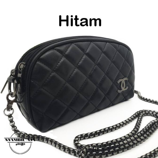 Super Dompet Selempang Wanita 2 Ruang / Tas Channel / Tas Chanel Import Sale
