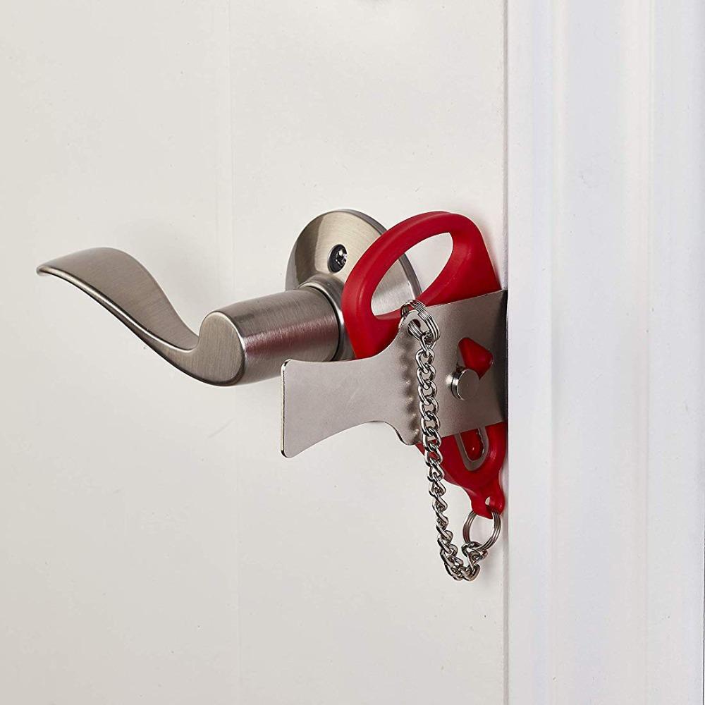 Lanfy Kunci Pintu Untuk Rumah Travel Hotel AirBnB Safety Keamanan Tambahan Privasi Keamanan Apartemen Portable Lock