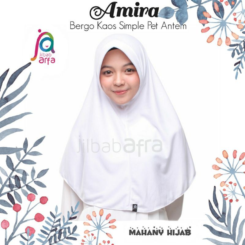Jilbab Afra Amira warna Putih / jilbab daily / jilbab sekolah