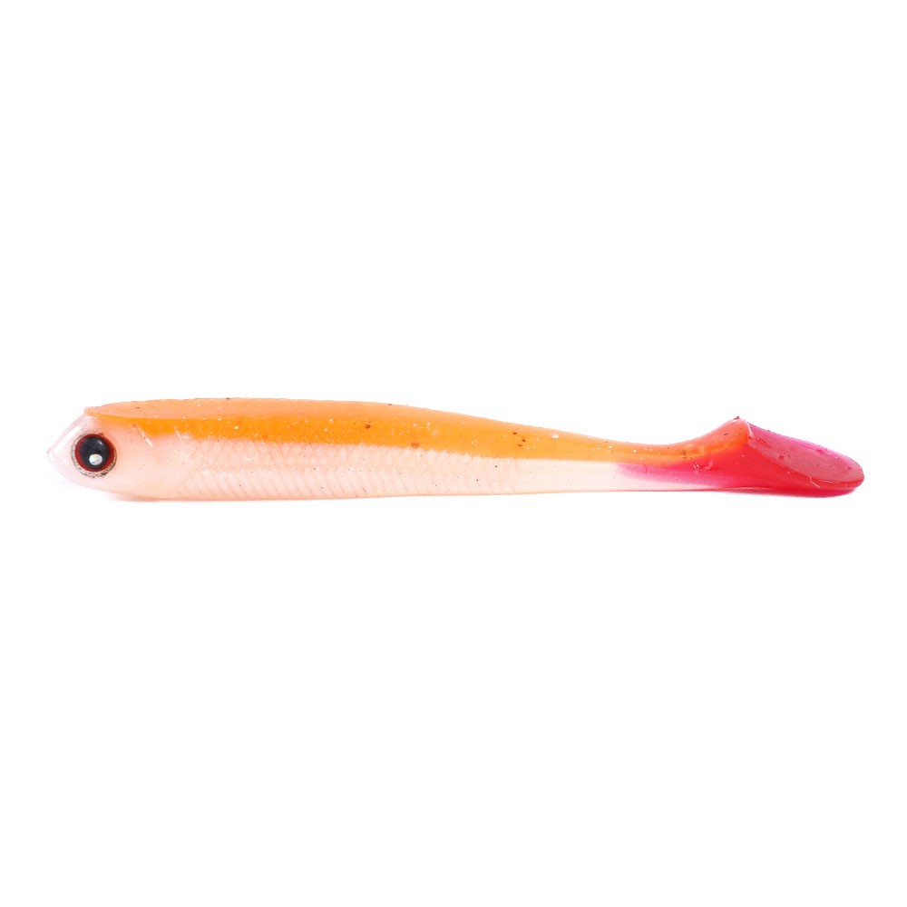 HENGJIA 5PCS/Bag Fishing Lures 75mm 3.4g Umpan Pancing Wobblers Carp Fishing Soft Lures Silicone Artificial Double Color Baits